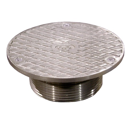 Jones Stephens 3in. Metal Cleanout Spud with 5in. Nickel Bronze Round Cover C37803